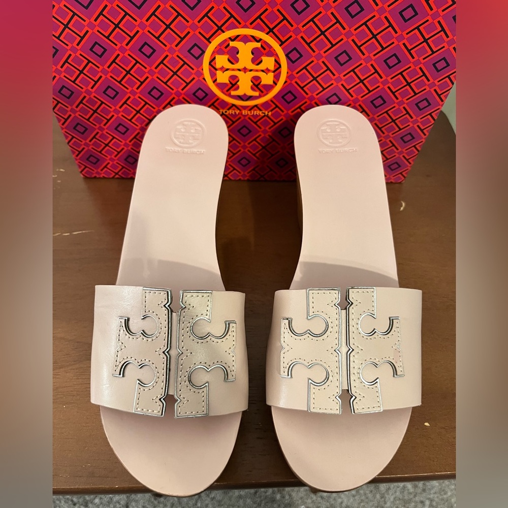 Tory Burch Wedge Sandals - Light Pink - Picture 2 of 6